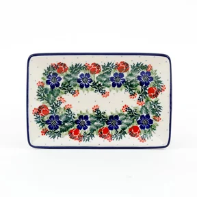 Tacka ceramiczna C27 18/12 cm<br> 1535X Czerwony wianuszek